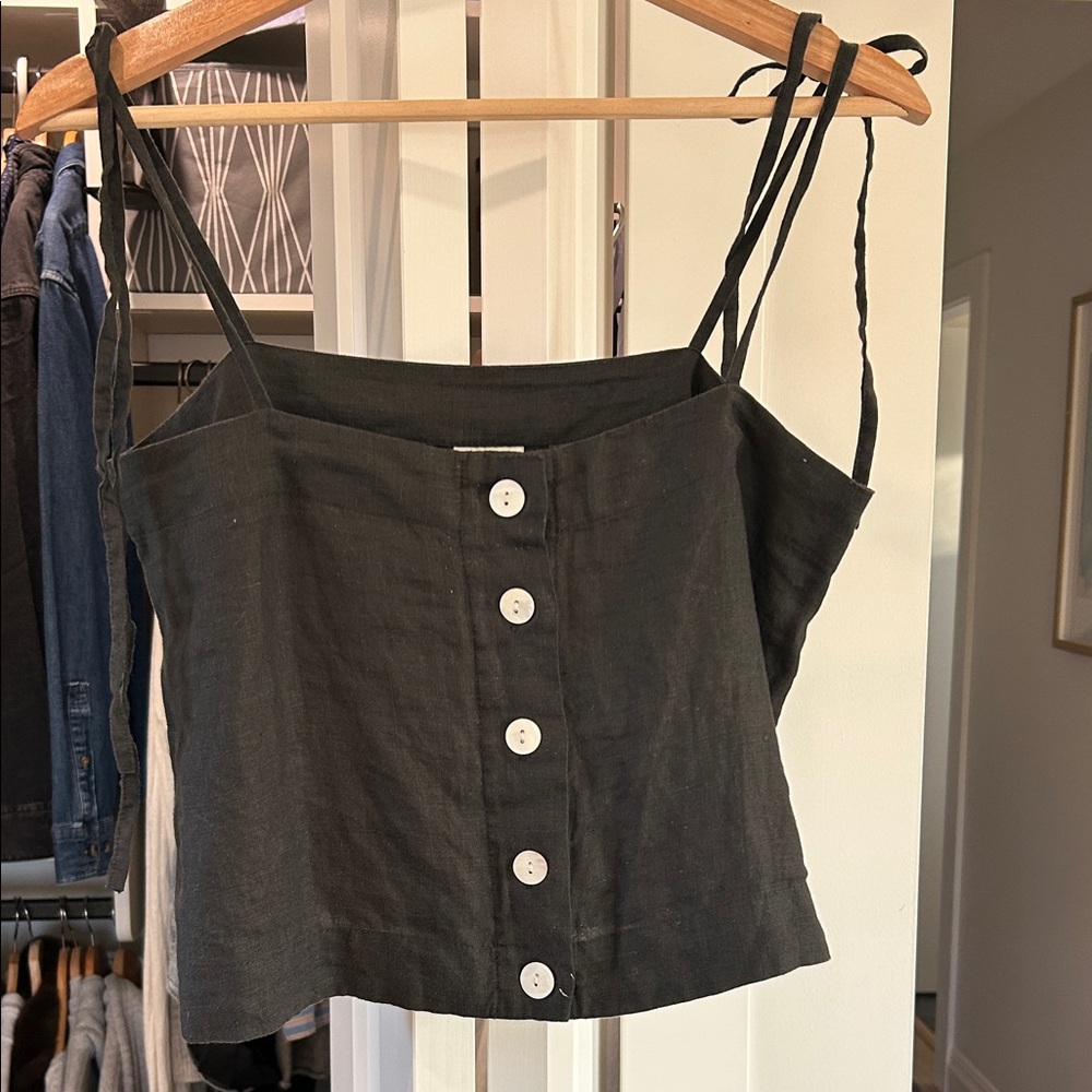 Arthur Linen Button-Front Women's Top